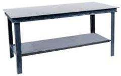 Durham - 72 Wide x 36" Deep x 34" High, Steel Workbench - Straight Edge, Fixed Legs - Industrial Tool & Supply