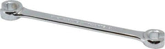 Blackhawk by Proto - 13 x 14mm, Full Polish, Open End Flare Nut Wrench - 6 Points, 7-1/2" OAL, Steel, Double End Head - Industrial Tool & Supply