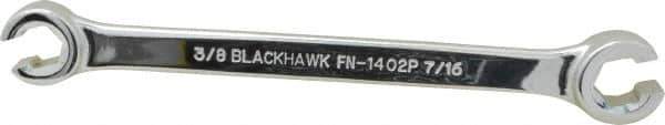 Blackhawk by Proto - 3/8 x 7/16", Full Polish, Open End Flare Nut Wrench - 6 Points, 6-5/16" OAL, Steel, Double End Head - Industrial Tool & Supply