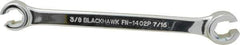Blackhawk by Proto - 3/8 x 7/16", Full Polish, Open End Flare Nut Wrench - 6 Points, 6-5/16" OAL, Steel, Double End Head - Industrial Tool & Supply