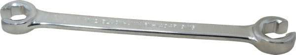 Blackhawk by Proto - 1/2 x 9/16", Full Polish, Open End Flare Nut Wrench - 6 Points, 7-1/2" OAL, Steel, Double End Head - Industrial Tool & Supply
