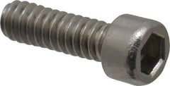 Value Collection - #1-64 UNC Hex Socket Drive, Socket Cap Screw - Grade 18-8 & Austenitic A2 Stainless Steel, Fully Threaded, 1/4" Length Under Head - Industrial Tool & Supply