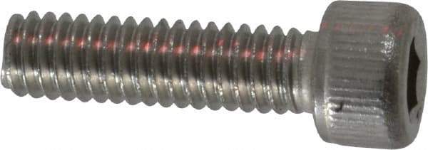 Value Collection - #6-40 UNF Hex Socket Drive, Socket Cap Screw - Grade 18-8 & Austenitic A2 Stainless Steel, Fully Threaded, 1/2" Length Under Head - Industrial Tool & Supply
