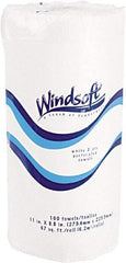 Windsoft - Perforated Roll of 2 Ply White Paper Towels - 15-1/2" Wide - Industrial Tool & Supply