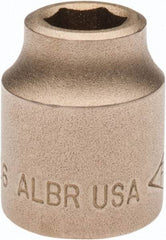 Ampco - 7/16", 1/2" Drive, Standard Hand Socket - 6 Points, 1-3/16" OAL, Aluminum Bronze - Industrial Tool & Supply