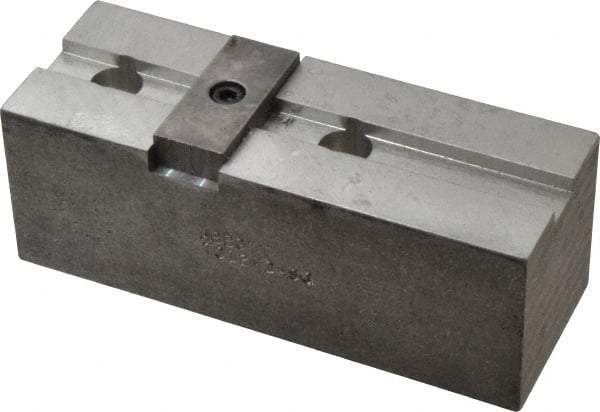 Abbott Workholding Products - 12" & Up Chuck Capacity, Tongue & Groove Attachment, Square Soft Lathe Chuck Jaw - 3 Jaws, Aluminum, 2-1/2" Btw Mount Hole Ctrs, 5-1/2" Long x 2" Wide x 2" High, 1/2" Groove, 1/2" Fastener - Industrial Tool & Supply