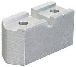 Abbott Workholding Products - 10 to 12" Chuck Capacity, Serrated Attachment, Square Soft Lathe Chuck Jaw - 3 Jaws, Aluminum, 1-3/4" Btw Mount Hole Ctrs, 5-1/2" Long x 2" Wide x 3" High, 3/4" Groove, 1/2" Fastener - Industrial Tool & Supply