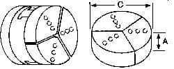 Abbott Workholding Products - 10" & Up Chuck Capacity, Northfield Attachment, Round Soft Lathe Chuck Jaw - 3 Jaws, Aluminum, 9.92" Wide x 3" High - Industrial Tool & Supply