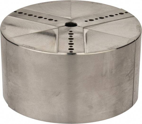 Abbott Workholding Products - 6" & Up Chuck Capacity, Northfield Attachment, Round Soft Lathe Chuck Jaw - 3 Jaws, Aluminum, 5.92" Wide x 3" High - Industrial Tool & Supply