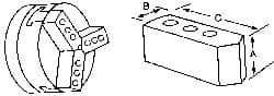 Abbott Workholding Products - 10" & Up Chuck Capacity, Microcentric Attachment, Square Soft Lathe Chuck Jaw - 3 Jaws, Aluminum, 4-3/4mm Long x 1-1/2" Wide x 2" High - Industrial Tool & Supply