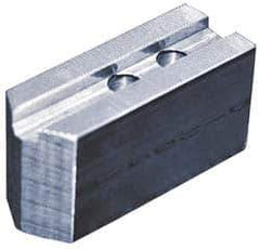 Abbott Workholding Products - 8" & Up Chuck Capacity, 1.5mm x 60° Serrated Attachment, Square Soft Lathe Chuck Jaw - 3 Jaws, Aluminum, 1.1811" Btw Mount Hole Ctrs, 4" Long x 1-1/2" Wide x 2" High, 0.5512" Groove, 0.3937" & 10mm Fastener - Industrial Tool & Supply