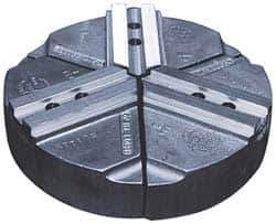 Abbott Workholding Products - 15" & Up Chuck Capacity, 1.5mm x 60° Serrated Attachment, Round Soft Lathe Chuck Jaw - 3 Jaws, Cast Aluminum, 1.6929" Btw Mount Hole Ctrs, 24" Wide x 4" High, 0.8661" Groove, 0.7874" & 20mm Fastener - Industrial Tool & Supply