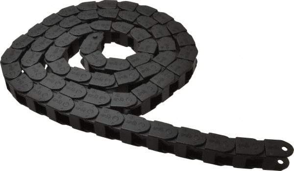 Igus - 6 Ft. Long, Igumid G, Fixed Open Cable and Hose Carrier - 0.59 Inch Inside Width x 0.71 Inch Inside Height, 1.02 Inch Outside Width x 0.91 Inch Outside Height, 1-1/2 Inch Bend Radius - Industrial Tool & Supply