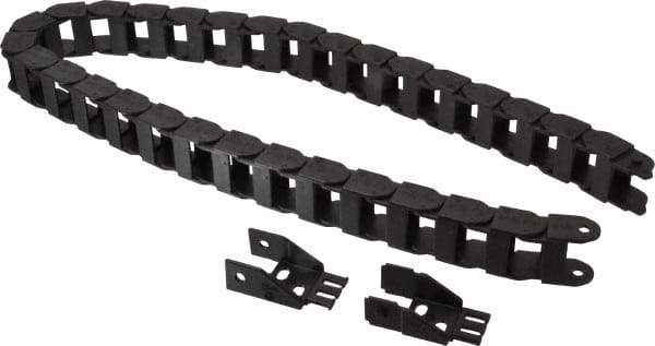 Igus - 3 Ft. Long, Igumid G, Fixed Open Cable and Hose Carrier - 0.98 Inch Inside Width x 0.71 Inch Inside Height, 1.42 Inch Outside Width x 0.91 Inch Outside Height, 1-1/2 Inch Bend Radius - Industrial Tool & Supply