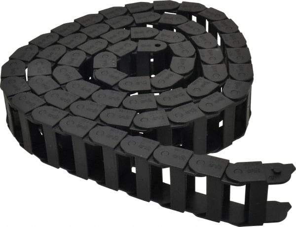 Igus - 6 Ft. Long, Igumid G, Fixed Open Cable and Hose Carrier - 1-1/2 Inch Inside Width x 0.71 Inch Inside Height, 1.93 Inch Outside Width x 0.91 Inch Outside Height, 1-1/2 Inch Bend Radius - Industrial Tool & Supply