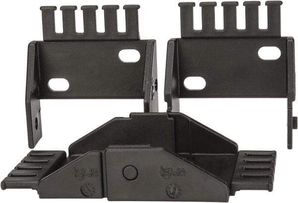 Igus - 2.4 Inch Outside Width x 0.94 Inch Outside Height, Cable and Hose Carrier Steel Zipper Mounting Bracket Set - 1-1/2 Inch Bend Radius, 1.97 Inch Inside Width x 0.67 Inch Inside Height - Industrial Tool & Supply