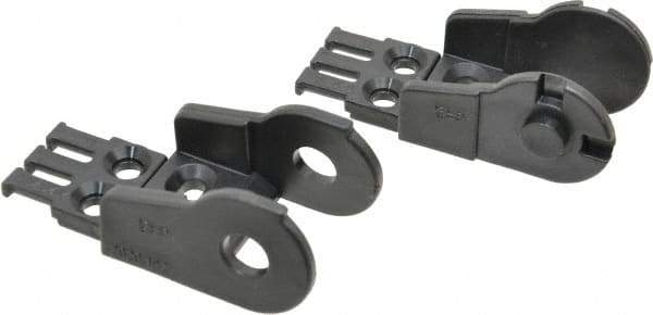 Igus - 1.61 Inch Outside Width x 1.38 Inch Outside Height, Cable and Hose Carrier Plastic Open Mounting Bracket Set - 2.17 Inch Bend Radius, 0.98 Inch Inside Width x 0.98 Inch Inside Height - Industrial Tool & Supply