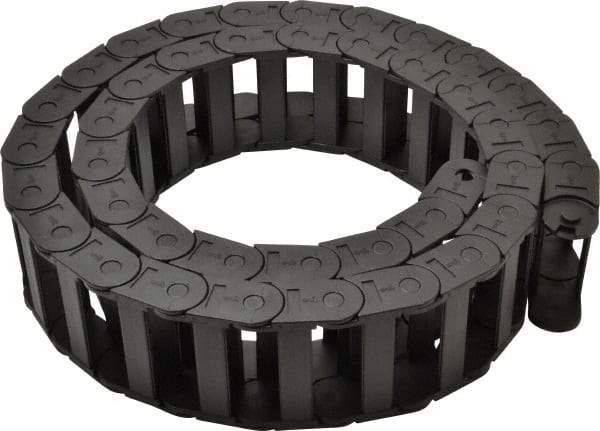 Igus - 6 Ft. Long, Igumid G, Fixed Open Cable and Hose Carrier - 3.03 Inch Inside Width x 0.98 Inch Inside Height, 3.66 Inch Outside Width x 1.38 Inch Outside Height, 4.92 Inch Bend Radius - Industrial Tool & Supply