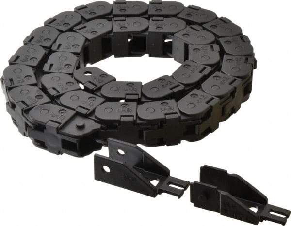 Igus - 3 Ft. Long, Igumid G, Snap Open Cable and Hose Carrier - 0.59 Inch Inside Width x 0.67 Inch Inside Height, 1.02 Inch Outside Width x 0.94 Inch Outside Height, 1-1/2 Inch Bend Radius - Industrial Tool & Supply