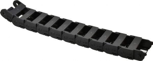 Igus - 1 Ft. Long, Igumid G, Snap Open Cable and Hose Carrier - 1-1/2 Inch Inside Width x 0.67 Inch Inside Height, 1.93 Inch Outside Width x 0.94 Inch Outside Height, 1-1/2 Inch Bend Radius - Industrial Tool & Supply