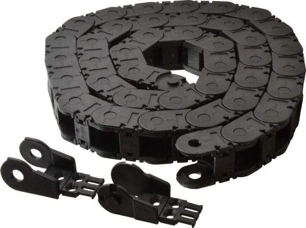 Igus - 6 Ft. Long, Igumid G, Snap Open Cable and Hose Carrier - 0.98 Inch Inside Width x 0.98 Inch Inside Height, 1.61 Inch Outside Width x 1.38 Inch Outside Height, 2.16 Inch Bend Radius - Industrial Tool & Supply