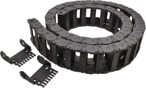 Igus - 6 Ft. Long, Igumid G, Snap Open Cable and Hose Carrier - 3.03 Inch Inside Width x 0.98 Inch Inside Height, 3.66 Inch Outside Width x 1.38 Inch Outside Height, 4.92 Inch Bend Radius - Industrial Tool & Supply