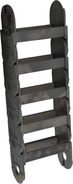 Igus - 1 Ft. Long, Igumid G, Snap Open Cable and Hose Carrier - 4.53 Inch Inside Width x 1.77 Inch Inside Height, 5.31 Inch Outside Width x 2.52 Inch Outside Height, 3.94 Inch Bend Radius - Industrial Tool & Supply