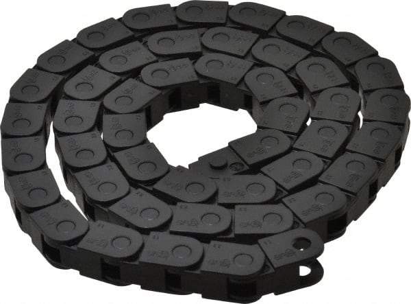 Igus - 3 Ft. Long, Igumid G, Fixed Open Cable and Hose Carrier - 0.2362 Inch Inside Width x 0.41 Inch Inside Height, 0.49 Inch Outside Width x 0.59 Inch Outside Height, 1.1 Inch Bend Radius - Industrial Tool & Supply