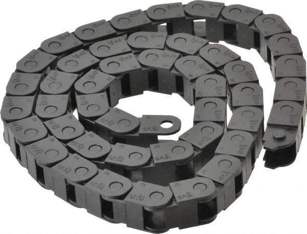 Igus - 3 Ft. Long, Igumid G, Fixed Open Cable and Hose Carrier - 0.39 Inch Inside Width x 0.41 Inch Inside Height, 0.65 Inch Outside Width x 0.59 Inch Outside Height, 1.1 Inch Bend Radius - Industrial Tool & Supply