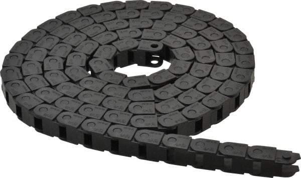 Igus - 6 Ft. Long, Igumid G, Fixed Open Cable and Hose Carrier - 0.39 Inch Inside Width x 0.41 Inch Inside Height, 0.65 Inch Outside Width x 0.59 Inch Outside Height, 1.1 Inch Bend Radius - Industrial Tool & Supply