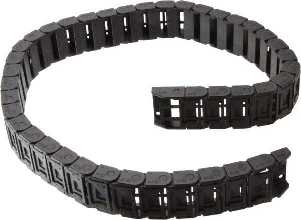 Igus - 3 Ft. Long, Igumid G, Snap Open Cable and Hose Carrier - 1.18 Inch Inside Width x 0.41 Inch Inside Height, 1.46 Inch Outside Width x 0.59 Inch Outside Height, 1.1 Inch Bend Radius - Industrial Tool & Supply