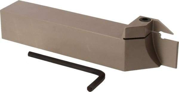 Iscar - HELI, External, Right Hand, 0.157 to 3/16" Groove Width, Indexable Grooving Tool Holder - DG.. 4003, GRIP 4.. Insert Compatibility, 1-1/4" Shank Height, 1-1/4" Shank Width, 7" OAL - Industrial Tool & Supply