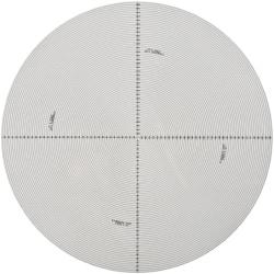 Made in USA - 14 Inch Diameter, Radius and Angle, Mylar Optical Comparator Chart and Reticle - For Use with 10x, 20x, 50x and 100x Magnification - Industrial Tool & Supply