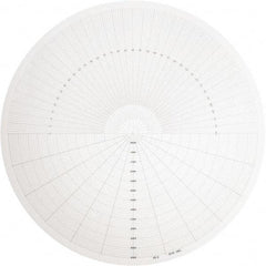 Made in USA - 14 Inch Diameter, Radius and Angle, Mylar Optical Comparator Chart and Reticle - For Use with 10x Magnification - Industrial Tool & Supply