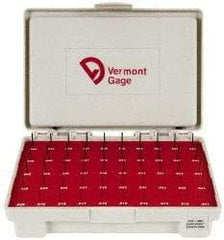 Vermont Gage - 50 Piece, 0.011-0.06 Inch Diameter Plug and Pin Gage Set - Minus 0.0002 Inch Tolerance, Class ZZ - Industrial Tool & Supply