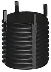 Jergens - 3/4-16 External, UNF, 43/64" Insert Length, Solid Keylocking Thread Inserts - Carbon Steel, Zinc Phosphate Finish, Grade C1215, 2A External Class of Fit, Use Tool 215-064807 - Industrial Tool & Supply