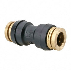 Parker - 3/8" Tube OD, Composite Push-to-Connect Tube Union - Tube to Tube Connection, 250 Max psi, Buna-N O-Ring, -40 to 200°F Working Temp - Industrial Tool & Supply