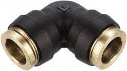 Parker - 1/4" Tube OD, Composite Push-to-Connect Tube Union Elbow - Tube to Tube Connection, 250 Max psi, Buna-N O-Ring, -40 to 200°F Working Temp - Industrial Tool & Supply