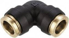 Parker - 1/4" Tube OD, Composite Push-to-Connect Tube Union Elbow - Tube to Tube Connection, 250 Max psi, Buna-N O-Ring, -40 to 200°F Working Temp - Industrial Tool & Supply