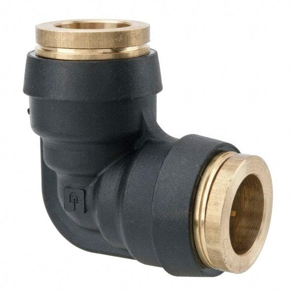 Parker - 1/2" Tube OD, Composite Push-to-Connect Tube Union Elbow - Tube to Tube Connection, 250 Max psi, Buna-N O-Ring, -40 to 200°F Working Temp - Industrial Tool & Supply