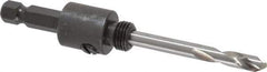 Starrett - 9/16 to 1-3/16" Tool Diam Compatibility, Straight Shank, Stainless Steel Integral Pilot Drill, Hole Cutting Tool Arbor - 3/8" Min Chuck, Hex Shank Cross Section, Threaded Shank Attachment, For SH, DH, CT & D Hole Saws - Industrial Tool & Supply