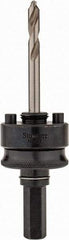 Starrett - 1-1/4 to 8-9/32" Tool Diam Compatibility, Straight Shank, Stainless Steel Integral Pilot Drill, Hole Cutting Tool Arbor - 1/2" Min Chuck, Hex Shank Cross Section, Threaded Shank Attachment, For SH, DH, CT & D Hole Saws - Industrial Tool & Supply