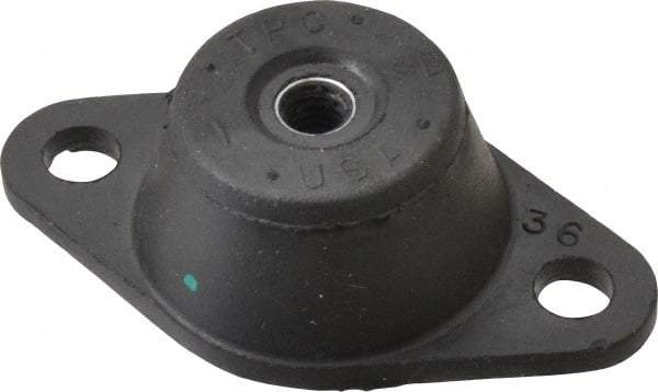 Tech Products - 5/16-18 Bolt Thread, 3-1/8" Long x 1-3/4" Wide x 1" High Standard Deflection Stud Mount Leveling Pad & Mount - 120 Max Lb Capacity, 1-1/4" Base Diam - Industrial Tool & Supply