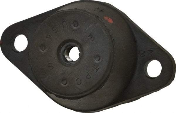 Tech Products - 3/8-16 Bolt Thread, 3-7/8" Long x 2-3/8" Wide x 1-1/4" High Standard Deflection Stud Mount Leveling Pad & Mount - 240 Max Lb Capacity, 1-3/4" Base Diam - Industrial Tool & Supply
