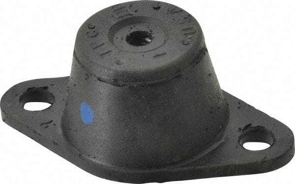 Tech Products - 5/16-18 Bolt Thread, 3-1/8" Long x 1-3/4" Wide x 1-1/4" High Double Deflection Stud Mount Leveling Pad & Mount - 35 Max Lb Capacity, 1-1/4" Base Diam - Industrial Tool & Supply