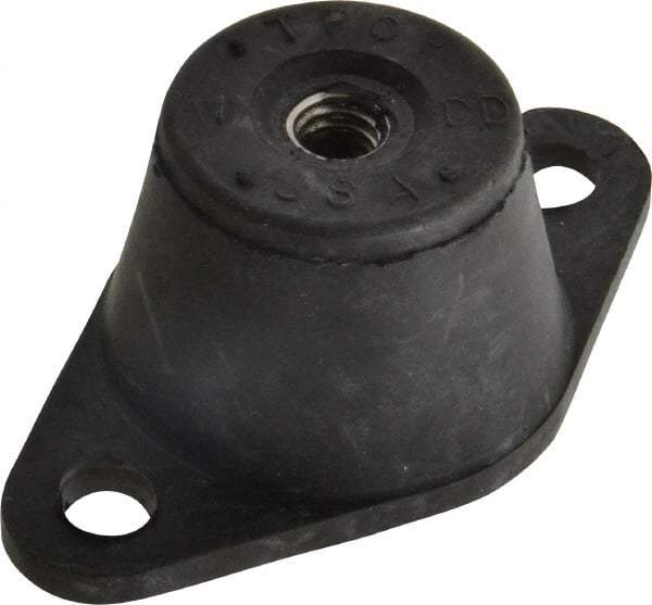 Tech Products - 5/16-18 Bolt Thread, 3-1/8" Long x 1-3/4" Wide x 1-1/4" High Double Deflection Stud Mount Leveling Pad & Mount - 45 Max Lb Capacity, 1-1/4" Base Diam - Industrial Tool & Supply