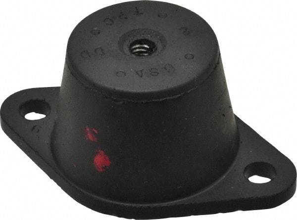 Tech Products - 3/8-16 Bolt Thread, 3-7/8" Long x 2-3/8" Wide x 1-3/4" High Double Deflection Stud Mount Leveling Pad & Mount - 240 Max Lb Capacity, 1-3/4" Base Diam - Industrial Tool & Supply