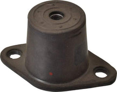 Tech Products - 1/2-13 Bolt Thread, 5-1/2" Long x 3-3/8" Wide x 2-7/8" High Double Deflection Stud Mount Leveling Pad & Mount - 525 Max Lb Capacity, 2-1/2" Base Diam - Industrial Tool & Supply