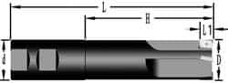Cutting Tool Technologies - 1-1/4" Cut Diam, 0.38" Max Depth of Cut, 1-1/4" Shank Diam, 6-1/4" OAL, Indexable Square Shoulder End Mill - APKT 1003... Inserts, Weldon Shank, 90° Lead Angle - Industrial Tool & Supply