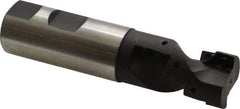 Cutting Tool Technologies - 1" Cut Diam, 1-1/2" Max Depth of Cut, 1" Shank Diam, 4-1/4" OAL, Indexable Square Shoulder Helical End Mill - APKT 1003... Inserts, Weldon Shank, 90° Lead Angle - Industrial Tool & Supply